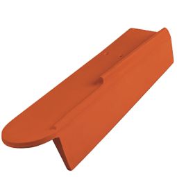 Erlus Biberschwanz großer 1/2 Ortgangziegel rechts naturrot Dachziegel Bedarf: 3 Stk./lfm.