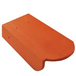 Erlus Biberschwanz Ortgangziegel links naturrot Dachziegel Bedarf: 6 Stk./lfm. (3 Halbe + 3 Ganze)