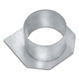 BIRCOplus Stirnwand mit Ablauf für Entwässerungsrinne NW100, verzinkt, Ablauf DN 100
