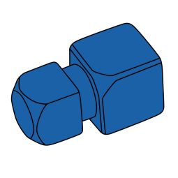 BLANKE Fliesenschiene CUBELINE Eckstück Edelstahl-Optik poliert 12,5mm Außen-und Innenecke in einem, passend für CUBELINE Fliesenprofil