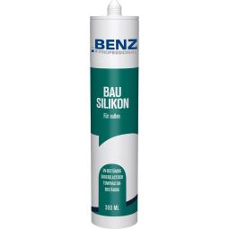 BENZ PROFESSIONAL Silikon 300 ml, transparent, Dichtungsmittel für Fassaden, Innen-und Außenbereich