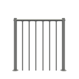 Minka Brüstungsgeländer Spiral Effect gerade aus Stahl, Handlauf und Streben farblich passend zur Spiral Effect Treppe