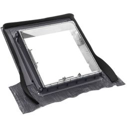 BRAAS Ausstiegsfenster Luminex anthrazit Universal-Lichtkuppel Fenster Ausstiegsöffnung 475 x 520 mm