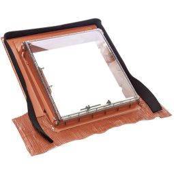 BRAAS Ausstiegsfenster Luminex rot Universal-Lichtkuppel Fenster Ausstiegsöffnung 475 x 520 mm