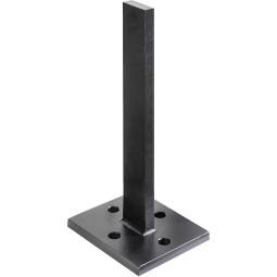 Wellker Pfostenträger für Sichtschutzpfosten PAN massiv mit Schraubplatte für Bausatz Gabione THEIA, zum aufschrauben oder aufdübeln