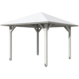 Skan Holz Pavillon Cannes Weiß Holzpavillon verschiedene Größen, Leimholz