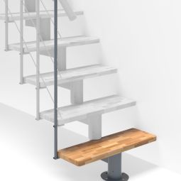 Minka Höhenerweiterung Comfort Top Verlängerung der Mittelholmtreppe Comfort Top und Comfort Top Turn um 185-240 mm, Stufen auf Buche