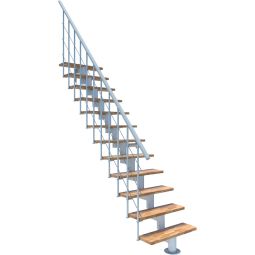 Minka Mittelholmtreppe Comfort Top weiß Raumspartreppe inklusive Handlauf aus hochwertigem PVC, für Geschosshöhe bis max. 312 cm