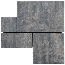 DIEPHAUS Pflastersteine VIA ROYAL Quarzit mehrformatiges Pflaster, 4 verschiedene Formate, Stärke von 8 cm
