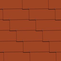 CEDRAL Dach- und Fassadenplatte 60x30 cm glatt, klassikrot Rechteckschindel, waagrechte Deckung, 2-Loch