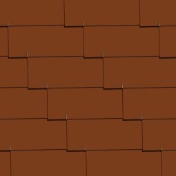 CEDRAL Dach- und Fassadenplatte 60x30 cm glatt, ziegelrot Rechteckschindel, waagrechte Deckung, 2-Loch