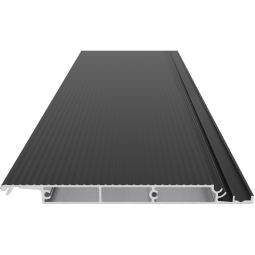 TraumGarten DreamDeck Alu Terrassendielen anthrazit Aluminium-Diele 13x136 mm – pflegeleicht, geschlossen, rutschfest & farbbeständig für moderne Terrassen