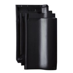 Erlus Flachdachpfanne E58 S diamantschwarz edelengobiert Dachziegel ca. 13,9 Stück/m²