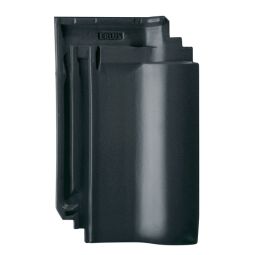 Erlus Flachdachpfanne E58 S anthrazit engobiert Dachziegel ca. 13,9 Stück/m²