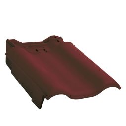 Erlus E58 SL Ortgangziegel links maroon edelengobiert Dachziegel Bedarf: 3 Stk./lfm.
