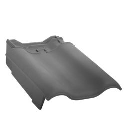 Erlus E58 SL Ortgangziegel links titansilver edelengobiert Dachziegel Bedarf: 3 Stk./lfm.