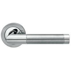 Karcher Türgriff-Garnitur Slimstyle E700A Edelstahl poliert-matt Türklinke Einfache Montage mit Klipp-Rosette