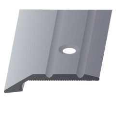 PARKETTFREUND Anpassprofil eloxiert Edelstahloptik Schrauben und Dübel Übergangsschiene verschiedene Varianten, bis 1,8m, Höhenausgleich 4mm