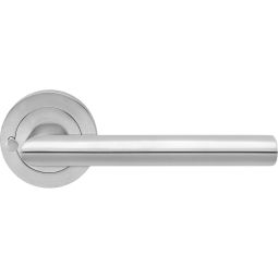 Karcher Türgriff-Garnitur Verona ER37 KD Comfort Privacy Edelstahl matt Türklinke Schließen ohne Schlüssel, Türgriff mit integrierter Privacy Pin Verriegelung