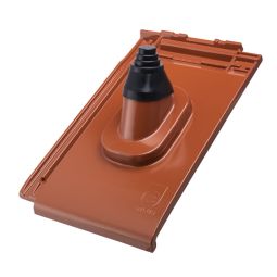 Erlus Linea Alu-Antennendurchgang sinterrot Dachziegel Dachdurchführung Antenne inkl. Grundplatte