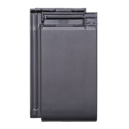 Erlus Flachdachziegel Linea sinterschwarz matt engobiert ca. 10,5 Stück/m²