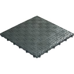 florco Klickfliese Kunststoff grip grau 40x40x1,8cm, stabil und robust kombinierbares Klicksystem
