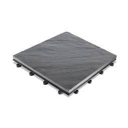 florco Klickfliese Stein Schiefer vollflächig 30x30x2,8cm, kombinierbares Klicksystem mit Echtsteinoberfläche
