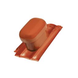 Erlus Forma Alu-Sanlüfter maroon Dachziegel Dachentlüftung Für die Entlüftung von WC-Räumen, Badezimmern und Küchen, DN 125