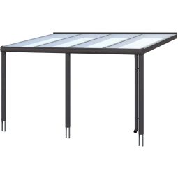 Skan Holz Terrassenüberdachung Garda Terrassendach verschiedene Größen und Farben, Aluminium (pulverbeschichtet), Wandanbau