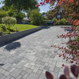 KANN Pflastersteine Germania antik-Aqua grau/anthrazit-nuanciert versickerungsfähiges Pflaster/Verbundpflaster, Stärke: 8 cm, gealtert
