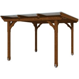 Skan Holz Pavillon Marseille Nussbaum Holzpavillon 327x350cm, Leimholz