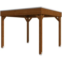 Skan Holz Pavillon Toulouse Nussbaum Holzpavillon 302x302cm, KVH (Konstruktionsvollholz)