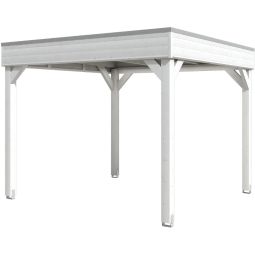 Skan Holz Pavillon Toulouse Weiß Holzpavillon 302x302cm, KVH (Konstruktionsvollholz)