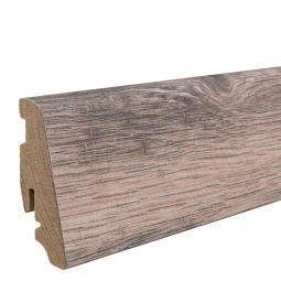 Haro Sockelleiste Graphiteiche Fußleisten Dunkle Holzoptik für markante und moderne Wandabschlüsse, Maße: 19x58x2200mm