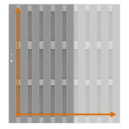 TraumGarten Einzeltor auf Maß Sichtschutzzaun JUMBO WPC Alu-Design Grau/Alu Grau Massive WPC-Profile mit Aluminium-Querriegeln, splitterfrei, farbstabil und wetterfest, Breite 60–180 cm, Höhe bis 180 cm