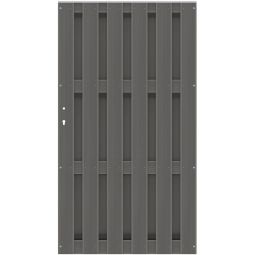 TraumGarten Sichtschutzzaun JUMBO WPC Tor Anthrazit Metallrahmen, JUMBO‑WPC‑Lamellen, 98x180 cm, DIN rechts/links montierbar, wartungsarm, inkl. Beschlagsatz