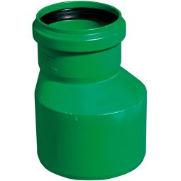 Wellker KG 2000 Reduzierstück Übergangsrohr DN 160/110 Abwasserrohr inkl. Dichtring, für KG-System PVC -  SN 10 und SN 16