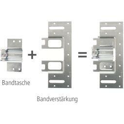 Kilsgaard Bandverstärkungsset für Holzzargen zur Verstärkung von Türbändern in Holzzargen – ideal bei schweren Türen
