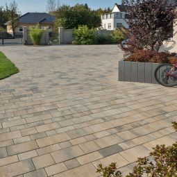 KANN Pflastersteine La Tierra muschelkalk-nuanciert Läuferverband verschiedene Größen