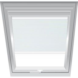 Roto Sichtschutzrollo Linien-Weiß 3-R58 lichtdurchlässig, Bedienung manuell, für verschiedene Fenstergrößen konfigurierbar