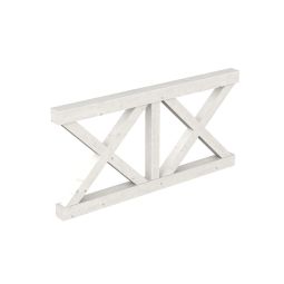 Skan Holz Brüstung Andreaskreuz, für 4-Eck Pavillons und Terrassenüberdachungen, Weiß verschiedene Größen, Leimholz und KVH