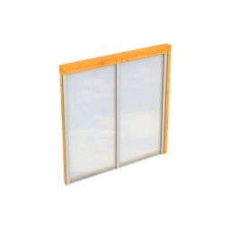 Skan Holz Seitenwand Polycarbonat Wandanbau Eiche Hell verschiedene Größen, Polycarbonat mit Holzrahmen