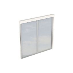 Skan Holz Seitenwand Polycarbonat Wandanbau Weiß verschiedene Größen, Polycarbonat mit Holzrahmen