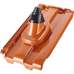 Erlus Scala Alu-Antennenhaube anthrazit pulverbeschichtet Dachziegel inkl. Grundplatte