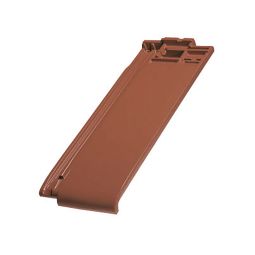 Erlus Linea 1/2 Ziegel sinterrot Dachziegel halbe Deckbreite
