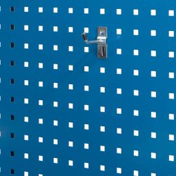 Wellker Werkzeug Haken für Perfo-Lochwand Grundplatte 20x60 mm, verzinkt, schräg, verschiedene Längen