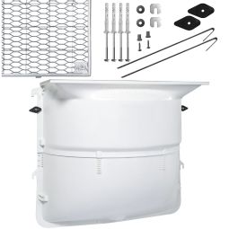 MEA Lichtschacht MEAMAX Komplettset Streckmetallrost inkl. Streckmetallrost und Befestigungsset, verschiedene Größen