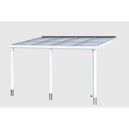 Skan Holz Terrassenüberdachung Monza Terrassendach verschiedene Größen und Farben, Aluminium (pulverbeschichtet), Wandanbau