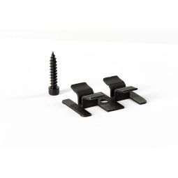 NATURinFORM WPC Montageklammerset V4A 100 schwarze Klammern und Schrauben, salzwasserresistent