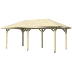 Skan Holz Pavillon Orleans Naturbelassen Holzpavillon verschiedene Größen, Leimholz
